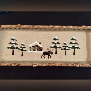 Sonoma LODGE appetizer dish 15” x 4.5” with Moose